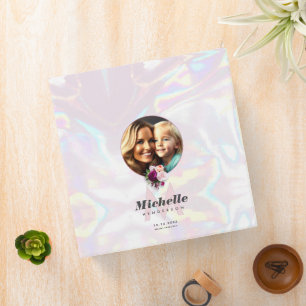 Shinny Elegant Holographic Pink Photo Album Binder