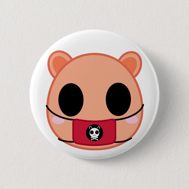 Shino the Squirrel (Head) 2 Inch Round Button (Front)