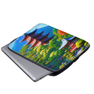 Shinto Serenity: The Garden’s Soul Laptop Sleeve