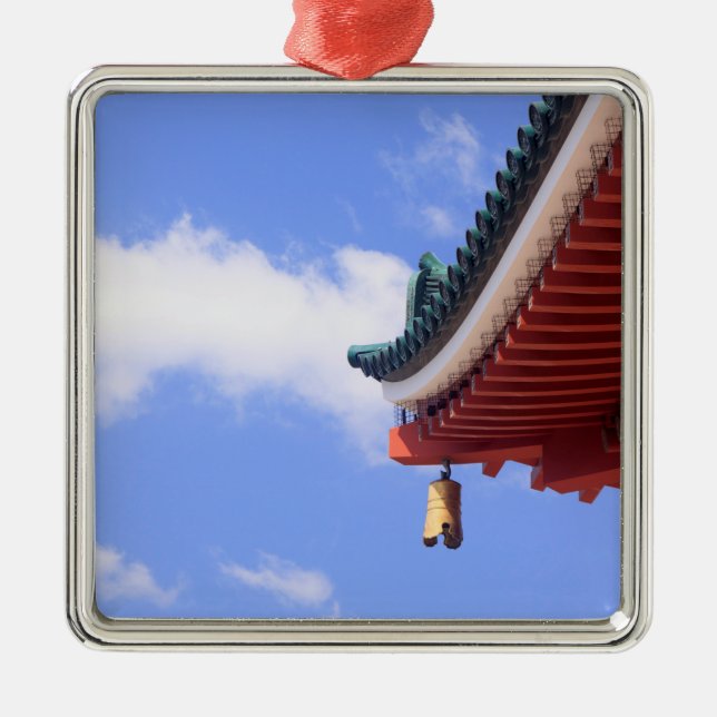 Shinto Shrine Roof Metal Ornament (Front)