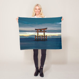 Shinto Shrine-Torii-Japanese Gate Fleece Blanket