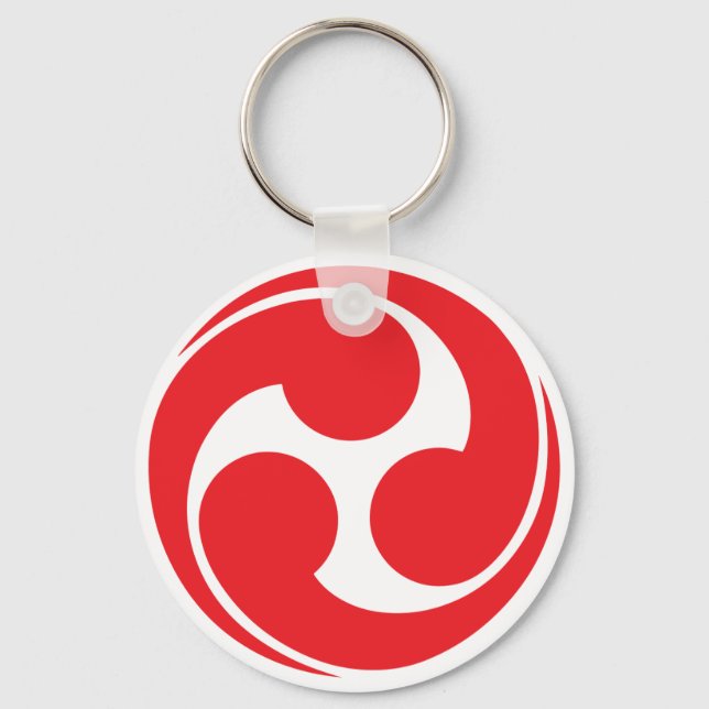 Shinto Tomoe Symbol  Keychain (Front)