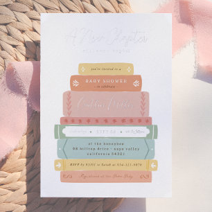 Shiny A New Chapter   Cute Storybook Baby Shower 