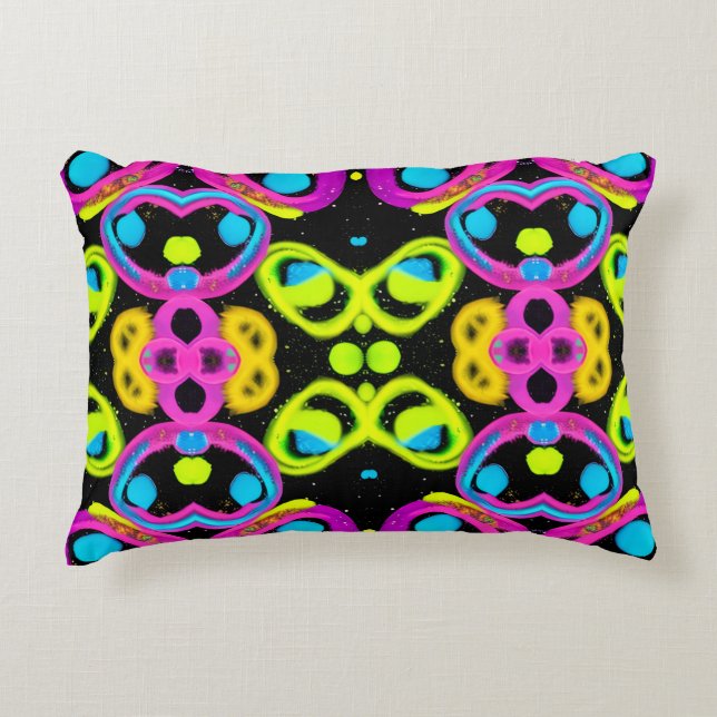 shiny Abstract art Accent Pillow (Front)