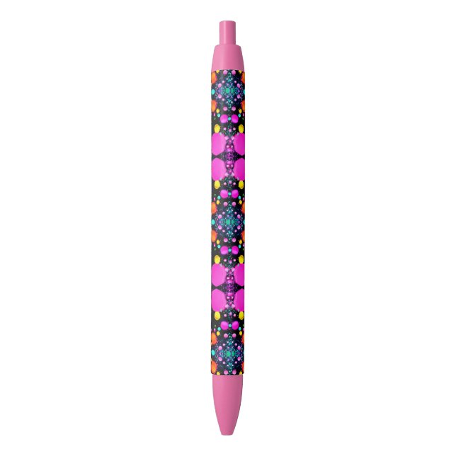 shiny Abstract art Black Ink Pen (Front Vertical)