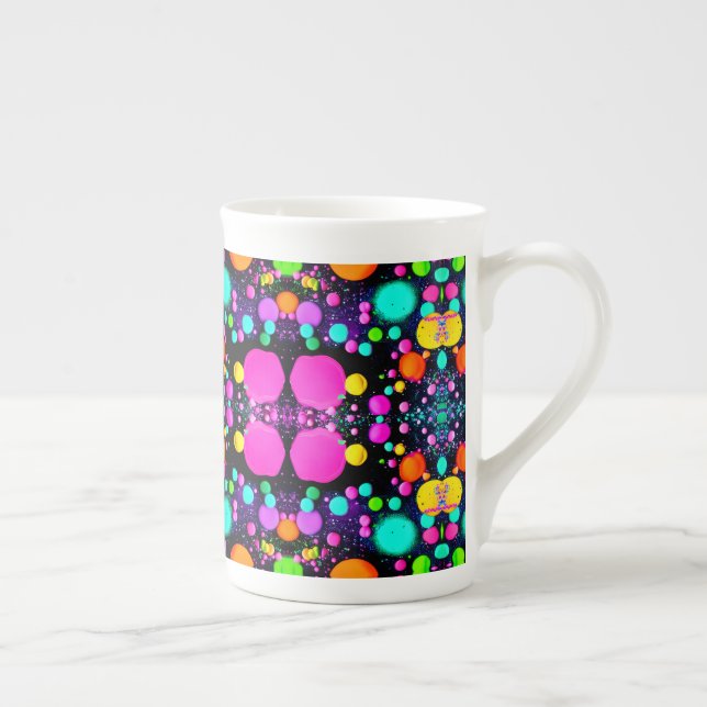 shiny Abstract art Bone China Mug (Right)
