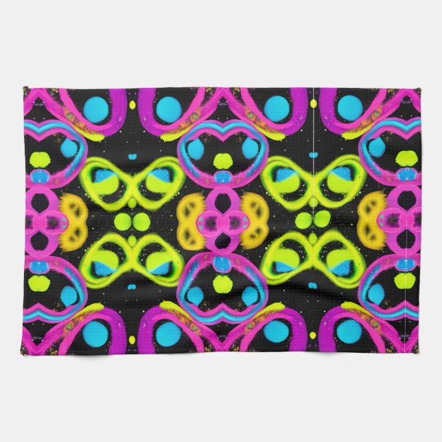 shiny Abstract art Kitchen Towel (Horizontal)