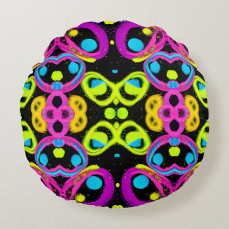 shiny Abstract art Round Pillow