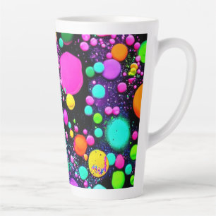 Shiny Abstract Shapes Latte Mug