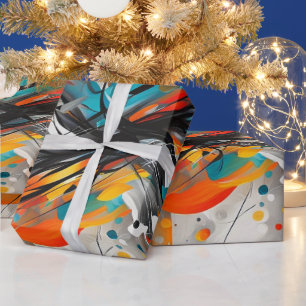 Shiny Abstract Shapes Wrapping Paper