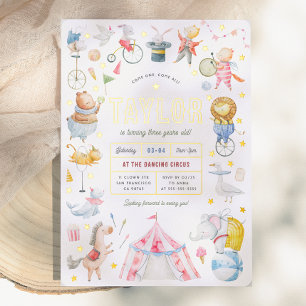 Shiny Animal Circus Carnival Birthday Party