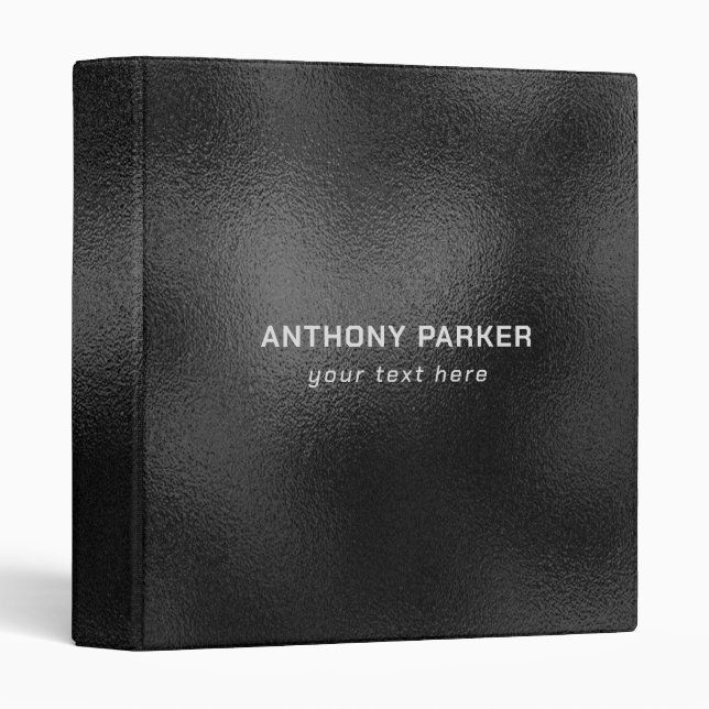 Shiny Black Background  Binder (Front/Spine)