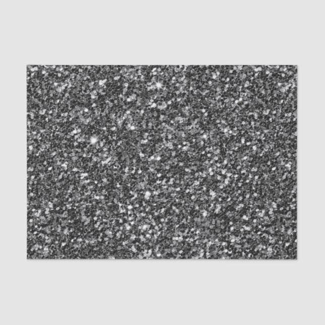 Shiny Black Glitter Tissue Paper (Front)