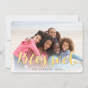 Shiny Blessings Holiday Photo Card