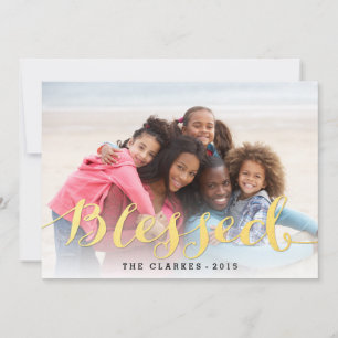 Shiny Blessings   Holiday Photo Card