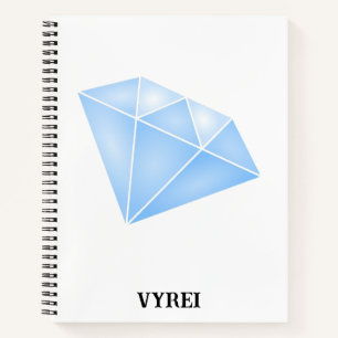 Shiny Blue Diamond Carat Notebook