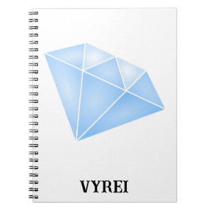 Shiny Blue Diamond Carat Notebook