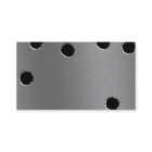 shiny brushed aluminum bullet holes business card