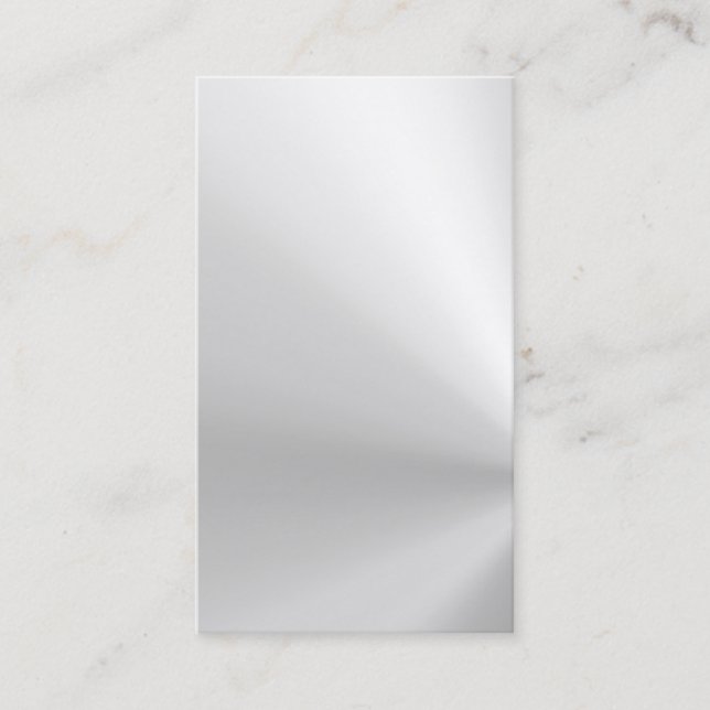 shiny brushed aluminum business card (Front)