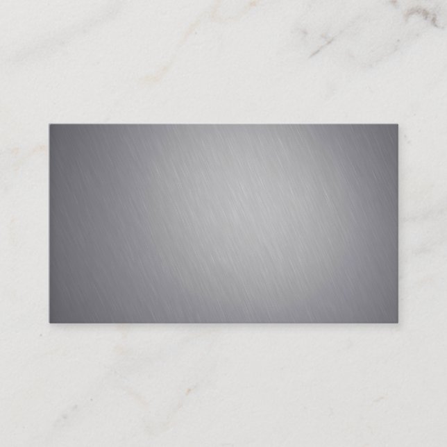 shiny brushed aluminum business card (Front)