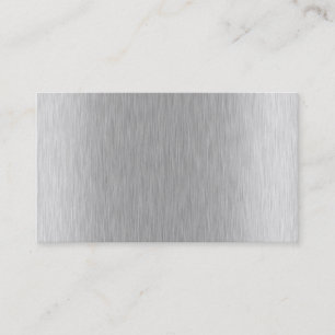 shiny brushed aluminum business card