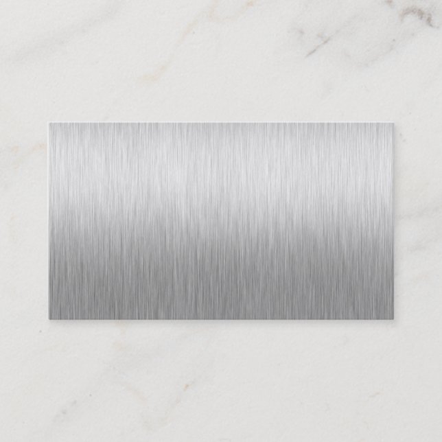 shiny brushed aluminum business card (Front)