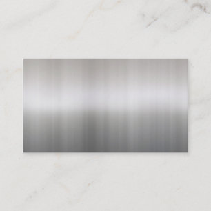 shiny brushed aluminum business card