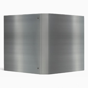 shiny brushed aluminum (faux) binder