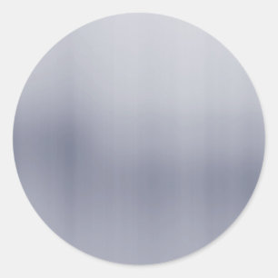 Shiny Brushed Aluminum Textured Classic Round Sticker
