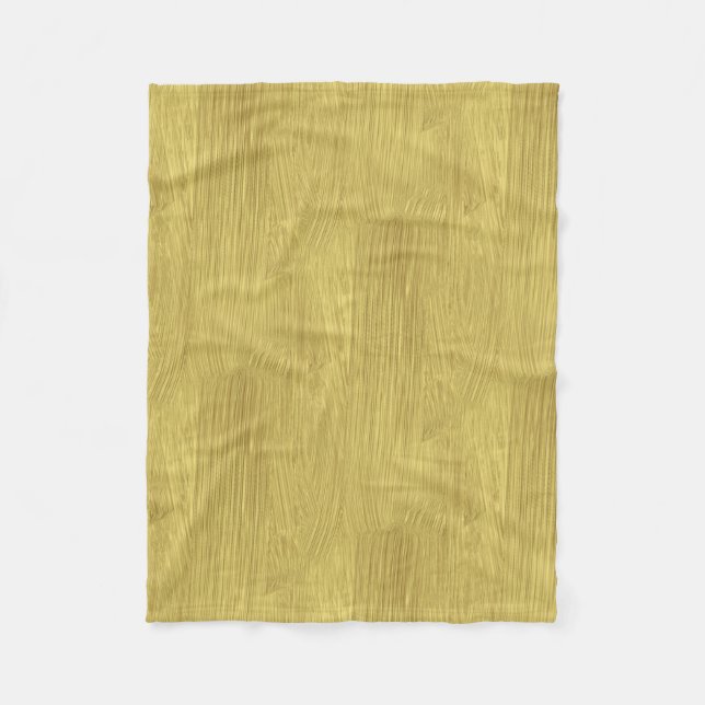 Shiny Brushed Yellow Gold Fleece Blanket (Front)