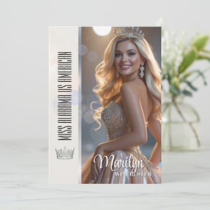 Shiny Bubbles Pageant Autograph Card Template