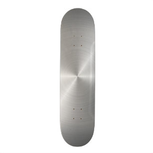Shiny Circular Polished Metal Texture Skateboard