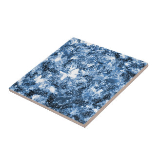 shiny colourful butterflies embossed on porcelain tile