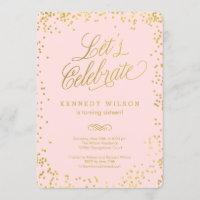 Shiny Confetti Editable Colour Party Invitation