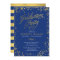 Shiny Confetti Graduation Party Invitation Blue