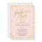 Shiny Confetti Graduation Party Invitation Pink