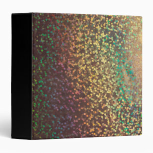 Shiny, confetti , multicolored binder