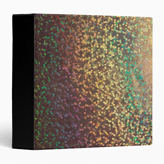 Shiny, confetti  , multicolored binder (Front/Spine)