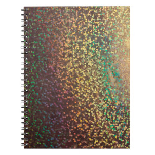 Shiny, confetti , multicolored , gold, silver, c notebook