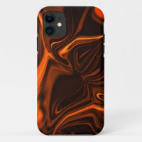 Shiny coral curved undulations over dark fund