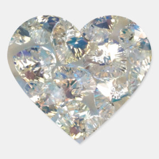 Shiny Crystals Heart Stickers