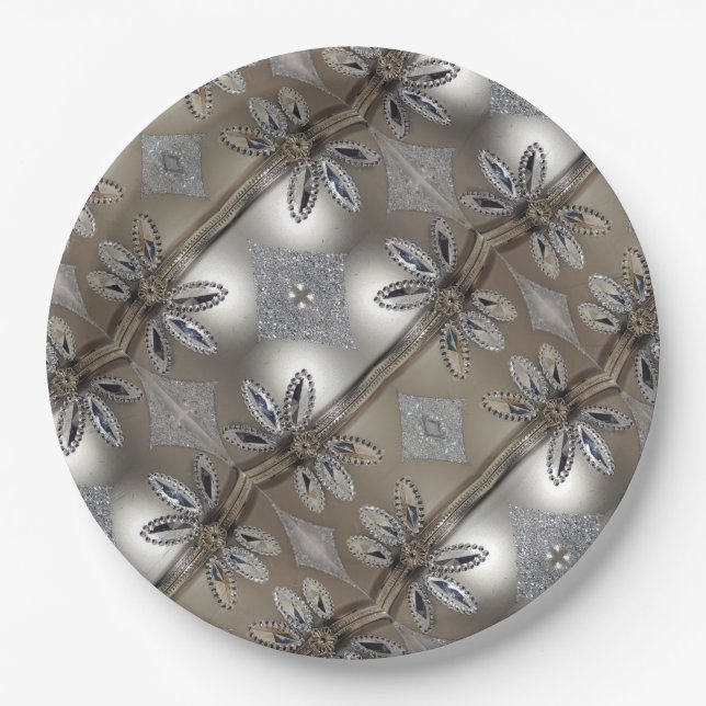 Shiny  Design  Paper Plate (Front)