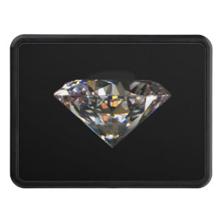 Shiny Diamond Carat Gems Jewel Black Background Trailer Hitch Cover