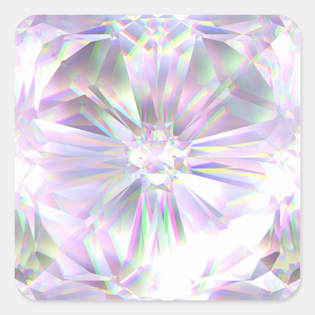 Shiny diamond square sticker (Front)