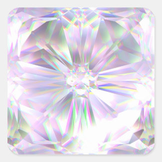 Shiny diamond square sticker