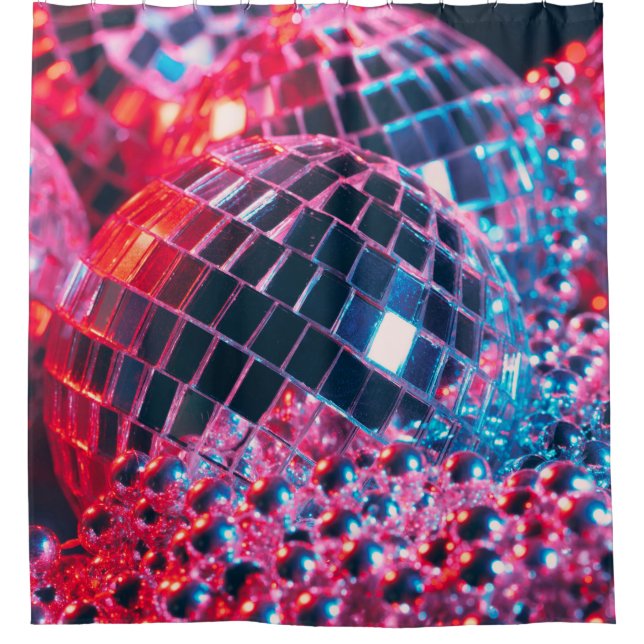 Shiny disco party background with mirror balls ref (Front)