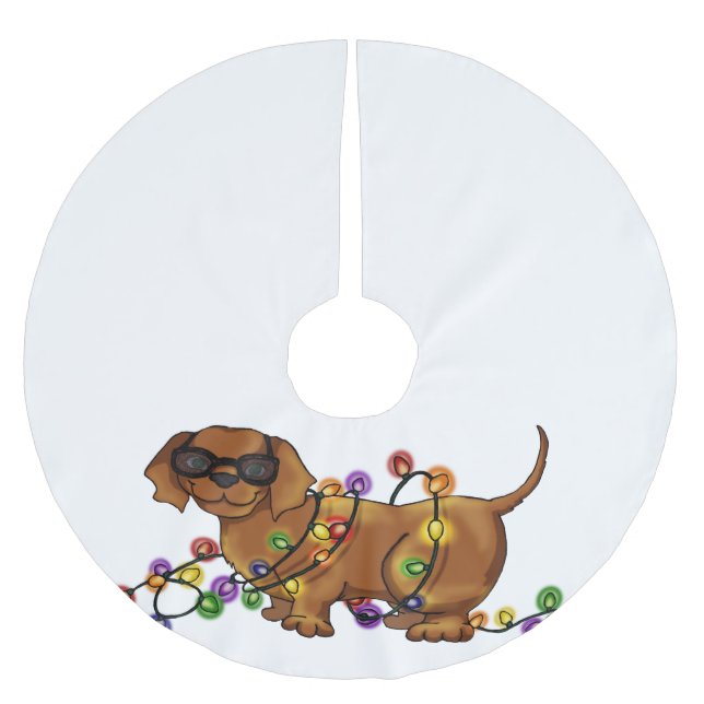 Shiny Dog Brushed Polyester Tree Skirt (Front)