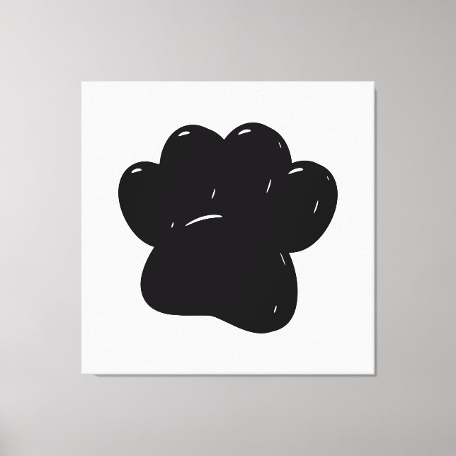 Shiny Dog Paw Print Drawing (Front)