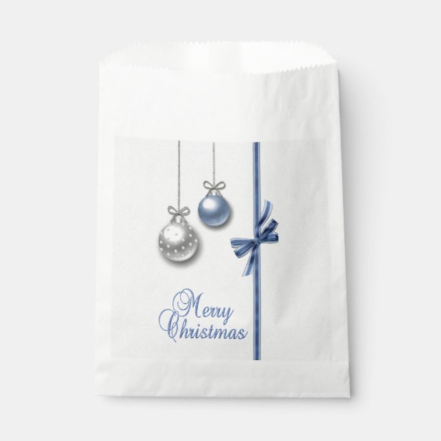 Shiny Elegant Christmas Balls Favour Bag (Front)