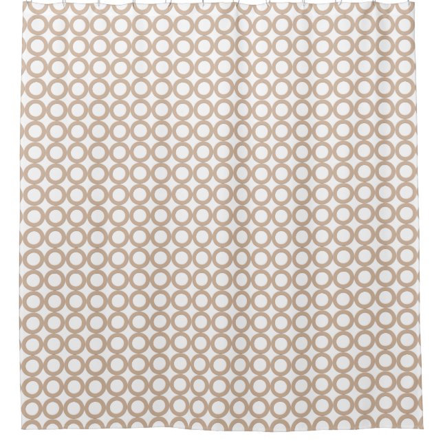 Shiny Elegant Circles Latte Brown on any Colour (Front)